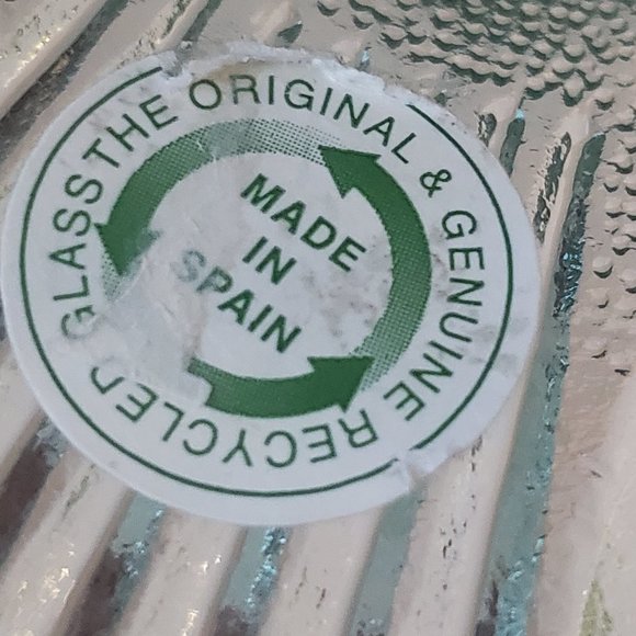 Gorgeous Tall Green Glass Candle Holder / Trinket Dish Handmade Recycled Glass - Picture 9 of 9